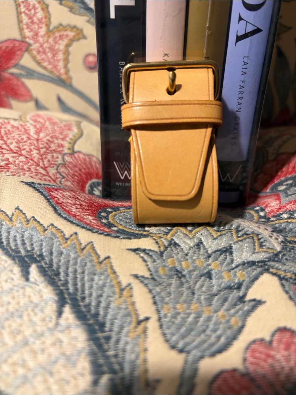 Louis Vuitton Tan Leather Bouveliere with Brass Buckle EUC - Picture 1 of 4